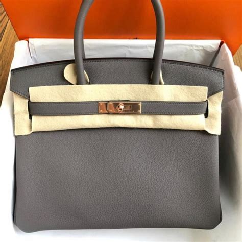 hermes birkin 30 etain rose gold|Birkin leather for sale.